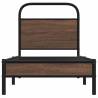 Brown Oak Bed Frame 75x190 cm - Sturdy & Elegant Design