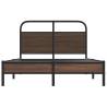 Elegant Brown Oak Double Bed Frame 135x190 cm - Hipomarket