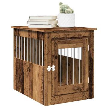 Stylish Dog Crate Furniture - Old Wood 55x75x65 cm | Hipomarket