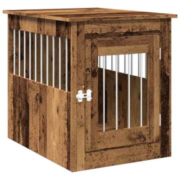 Stylish Dog Crate Furniture - Old Wood 55x75x65 cm | Hipomarket