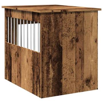 Stylish Dog Crate Furniture - Old Wood 55x75x65 cm | Hipomarket