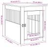 Stylish Dog Crate Furniture - Old Wood 55x75x65 cm | Hipomarket