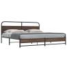  Metal Bed Frame without Mattress Brown Oak 183x213 cm Colour brown oak Size 183 x 213 cm Model with headboard & dual low footboard 