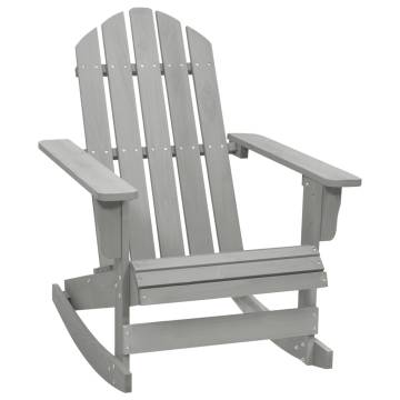 Garden Rocking Chair Wood Grey - Timeless Outdoor Relaxation