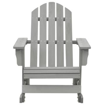 Garden Rocking Chair Wood Grey - Timeless Outdoor Relaxation