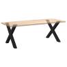 Stylish X-Shaped Dining Table Legs - Black Steel (2 pcs)