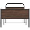 Brown Oak Bed Frame 100x190 cm - Engineered Wood | Hipomarket