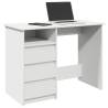  Desk White 102x50x75 cm Engineered Wood Colour white 