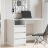 Stylish White Desk 102x50x75 cm - Engineered Wood