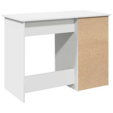 Stylish White Desk 102x50x75 cm - Engineered Wood