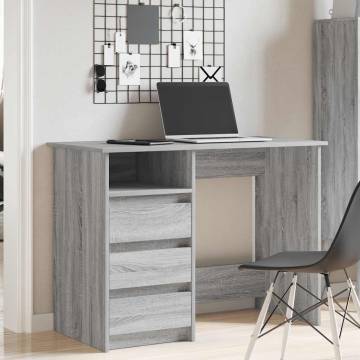 Desk Grey Sonoma - 102x50x75 cm Engineered Wood | HipoMarket