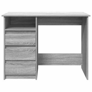 Desk Grey Sonoma - 102x50x75 cm Engineered Wood | HipoMarket