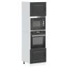 Oven Cabinets 2 pcs Lucca - Black Engineered Wood Storage