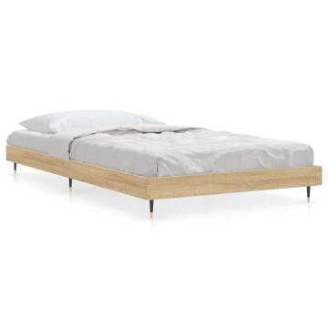 Sonoma Oak Bed Frame 90x200 cm - Engineered Wood | HipoMarket