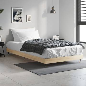 Sonoma Oak Bed Frame 90x200 cm - Engineered Wood | HipoMarket