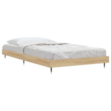 Sonoma Oak Bed Frame 90x200 cm - Engineered Wood | HipoMarket