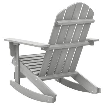 Garden Rocking Chair Wood Grey - Timeless Outdoor Relaxation