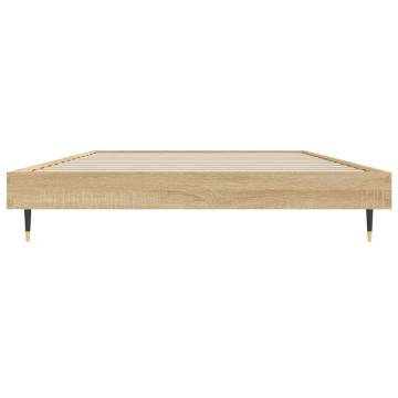 Sonoma Oak Bed Frame 90x200 cm - Engineered Wood | HipoMarket