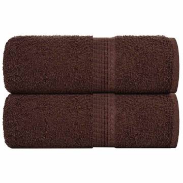 Soap Towels 2 pcs Brown 30x30 cm 100% Cotton - Hipo Market