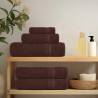 Brown Bath Towels Set - 100% Cotton | 4 pcs 100x150 cm