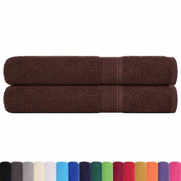 Sauna Towels 2 pcs Brown 80x200 cm | 100% Cotton & Absorbent