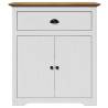 BODO Hallway Cabinet - White and Brown, 80x35x90 cm