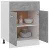 Concrete Grey Drawer Bottom Cabinet - 60x46x81.5 cm