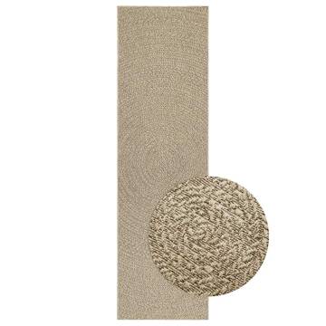 Rug ZIZUR Beige 80x250 cm - Jute Look for Indoor & Outdoor