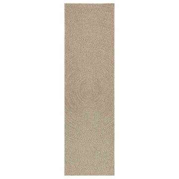 Rug ZIZUR Beige 80x250 cm - Jute Look for Indoor & Outdoor