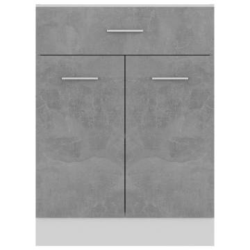 Concrete Grey Drawer Bottom Cabinet - 60x46x81.5 cm