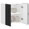  Kitchen Wall Cabinet Kalmar Black Engineered Wood Colour black Quantity in Package 1 Model wall cabinet (2 doors) 60 cm Number of 