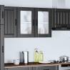 Lucca Black Kitchen Wall Cabinet with Glass Door - Hipomarket