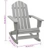 Garden Rocking Chair Wood Grey - Timeless Outdoor Relaxation