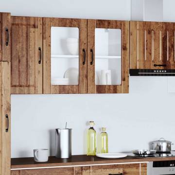 Kitchen Wall Cabinet Lucca - Old Wood | HipoMarket UK