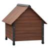 @Pet Dog House with Flaps - Rustique Brown 76x76x72cm