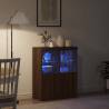 Elegant Brown Oak Sideboard - Durable Engineered Wood Storage