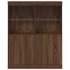 Elegant Brown Oak Sideboard - Durable Engineered Wood Storage