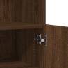 Elegant Brown Oak Sideboard - Durable Engineered Wood Storage