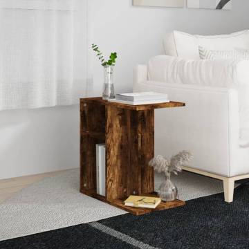 Side Table Smoked Oak 50x30x50 cm - Durable & Stylish | HipoMarket