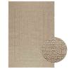  Rug ZIZUR Beige 140x200 cm Jute Look Indoor and Outdoor Colour beige Size 140 x 200 cm Pattern rectangular 