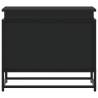 Storage Box with Lid - Black Engineered Wood 60x40x51.5 cm