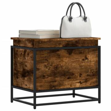 Storage Box with Lid - Smoked Oak - 60x40x51.5 cm