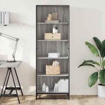 Bookcase Grey Sonoma 60x35x170.5 cm - Stylish & Durable Storage