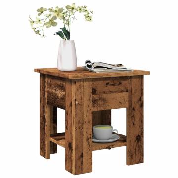 Coffee Table Old Wood 40x40x42 cm - Durable Engineered Wood