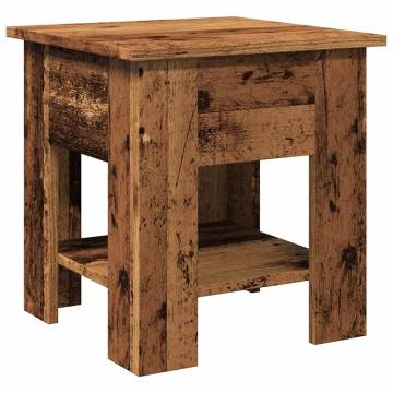 Coffee Table Old Wood 40x40x42 cm - Durable Engineered Wood