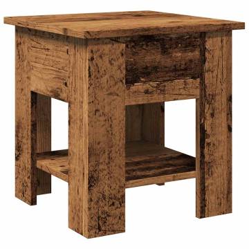 Coffee Table Old Wood 40x40x42 cm - Durable Engineered Wood