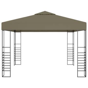 Garden Marquee with LED Lights 3x3m - Taupe | HipoMarket