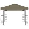 Garden Marquee with LED Lights 3x3m - Taupe | HipoMarket