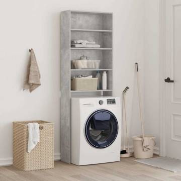 Washing Machine Cabinet Concrete Grey - Space-Saving Storage