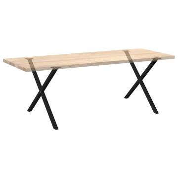 X-Shaped Dining Table Legs - Black Steel (2 pcs) | Hipomarket